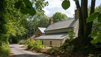 Owlacombe Bridge Cottage from the road.