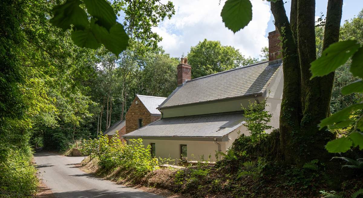 Owlacombe Bridge Cottage from the road.