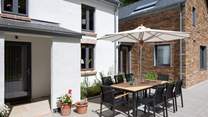 Dining al fresco is a real treat in this beautiful spot.