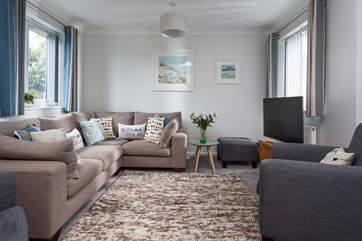 The sitting-room has been styled beautifully.