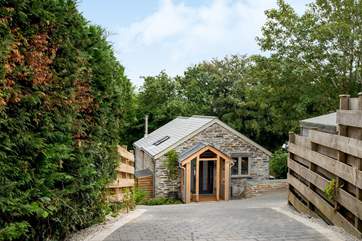 The drive leads down to your very special holiday home.