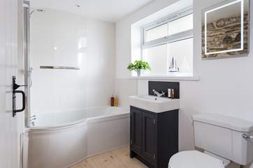 The downstairs family bathroom.