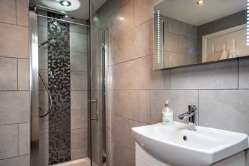 Bedroom 4's en suite shower-room.