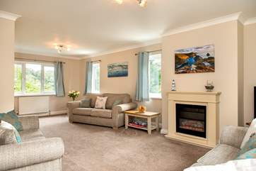 From the sitting-room you can enjoy the views down the valley.
