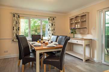 The dining area.