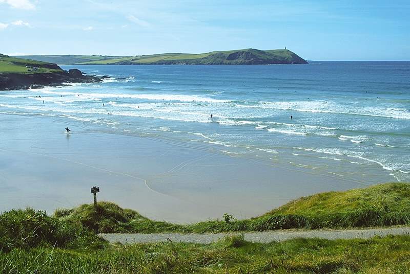 The fabulous beach at Polzeath is a surfer's favourite.