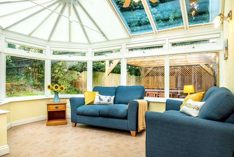 Chill out and relax in the conservatory