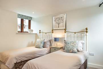 The pretty twin bedroom can be made up as a double on request.