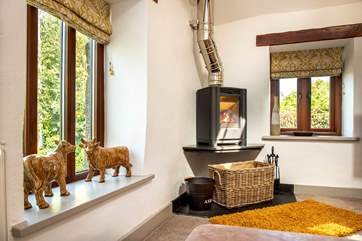 The toasty wood-burning stove will be a welcome sight on those out of season breaks