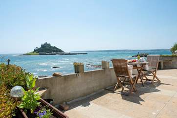 The perfect view of St Michael's Mount.