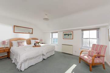 See the sea from bed.
