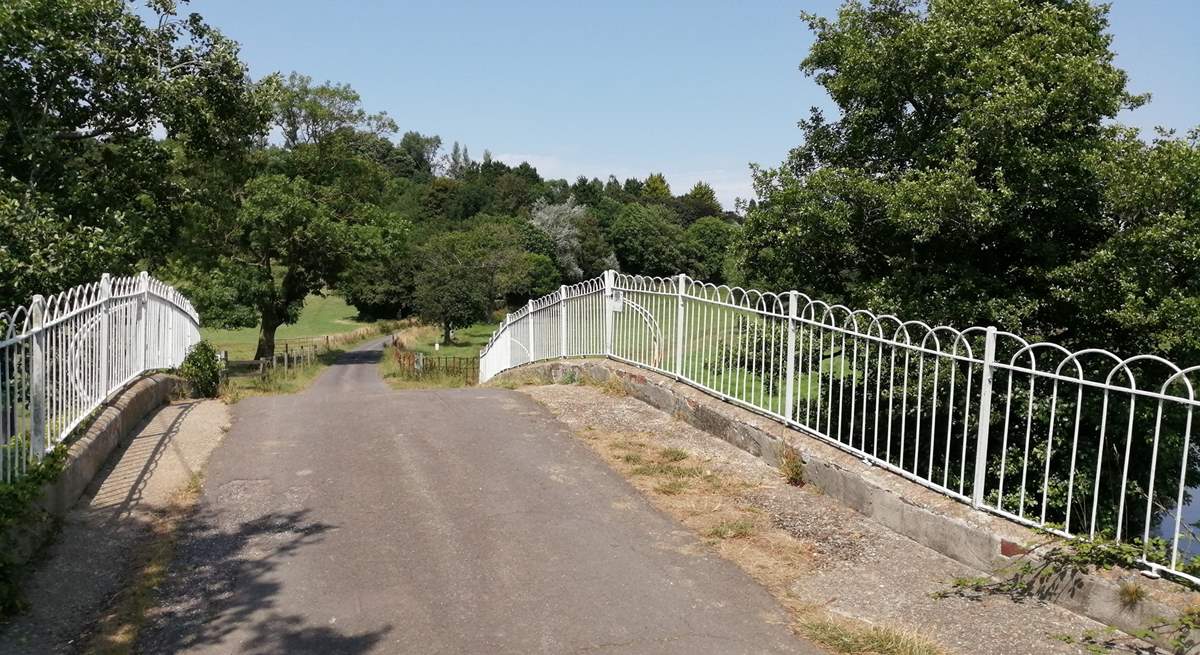 The Coach House is approached along this private road across the Axe Valley. There are footpaths along the river banks for you to enjoy with your dog.