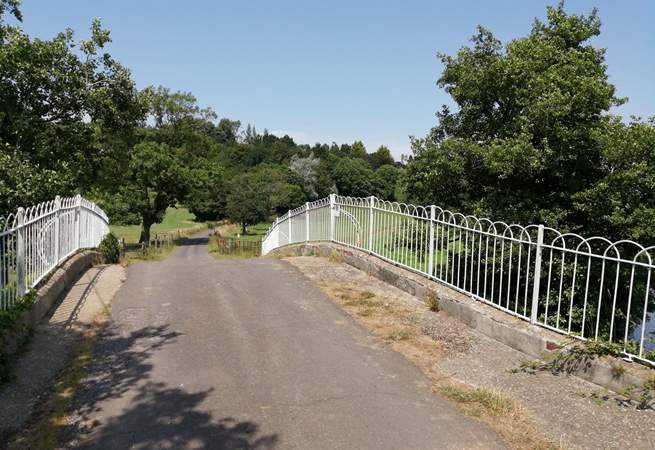 The Coach House is approached along this private road across the Axe Valley. There are footpaths along the river banks for you to enjoy with your dog.