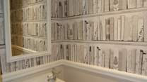 This is the creatively decorated cloakroom.