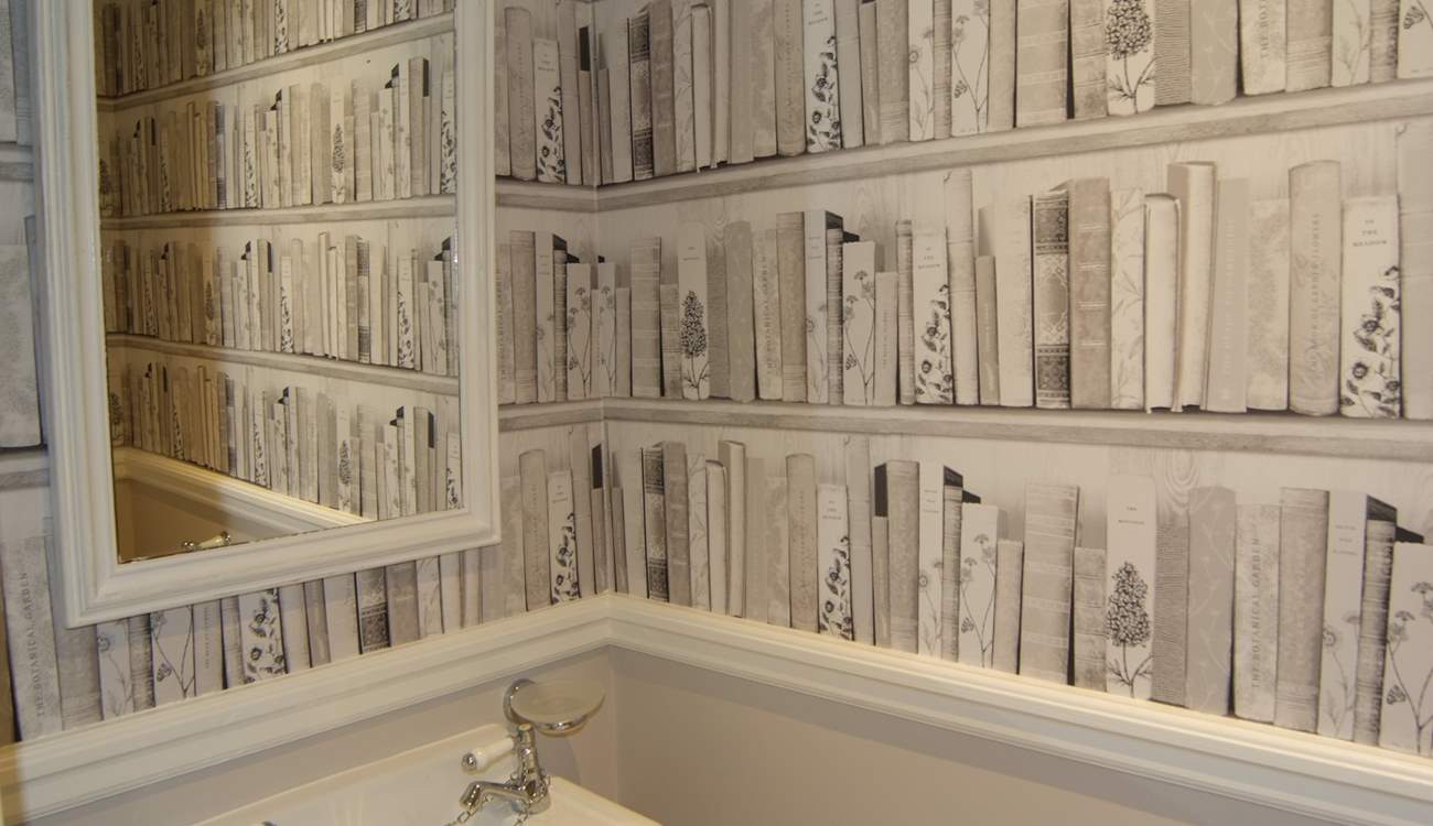 This is the creatively decorated cloakroom.