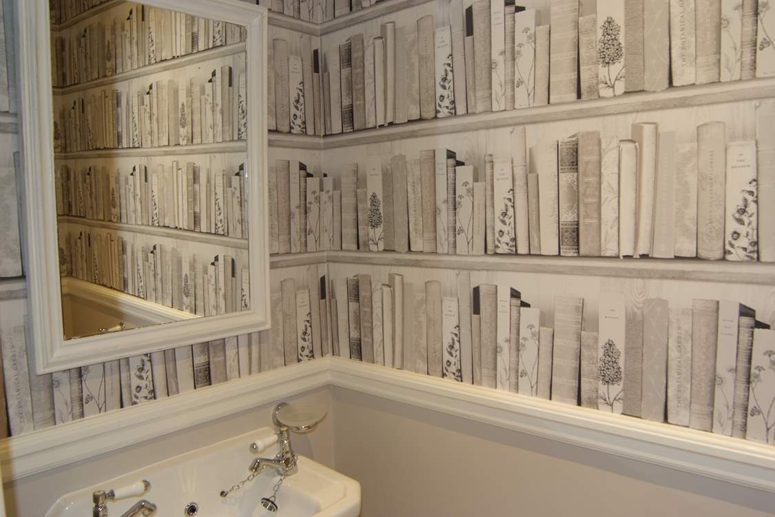 This is the creatively decorated cloakroom.