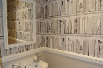 This is the creatively decorated cloakroom.
