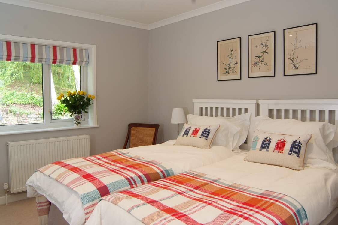This bedroom has the option for twin beds or a  'zip and link' super-king double bed.