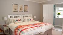 Another view of this lovely spacious bedroom with the en suite shower-room.