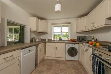 There is a fully equipped kitchen. Everything is brand new!