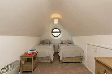 This is the first floor twin bedroom.