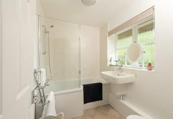 The bathroom is on the ground floor and offers a bath as well as a fitted shower.