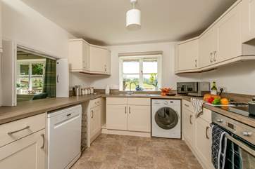 There is a fully equipped kitchen. Everything is brand new!