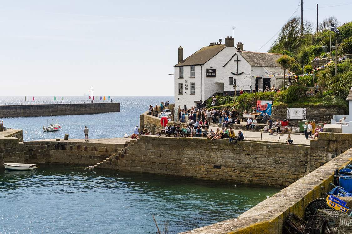 Porthleven is close by and has a sweet little harbour to walk around.