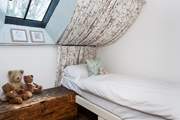 The single bed in bedroom 3 is located under the eaves, so take care.