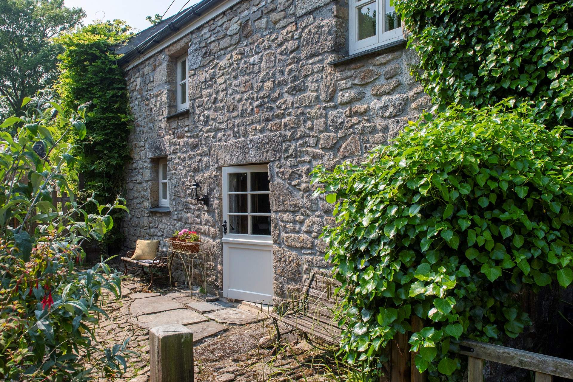 What a lovely spot for a morning coffee! The rear courtyard is accessed by the stable door leading out from the sitting-room. 