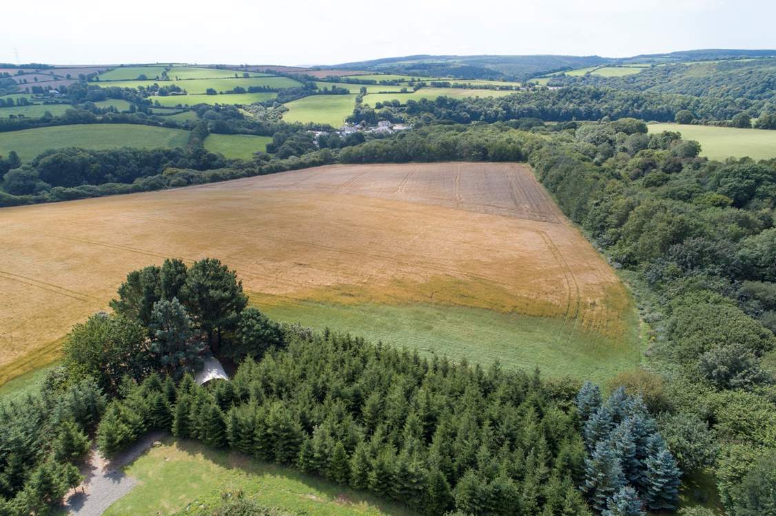 Miles of countryside all around.