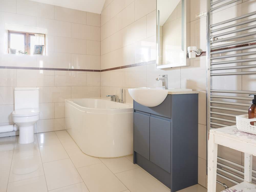 The main bathroom is a great size with lovely fixtures