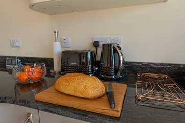 The kitchen is kitted-out like a true home-from-home. Everything is excellent quality.