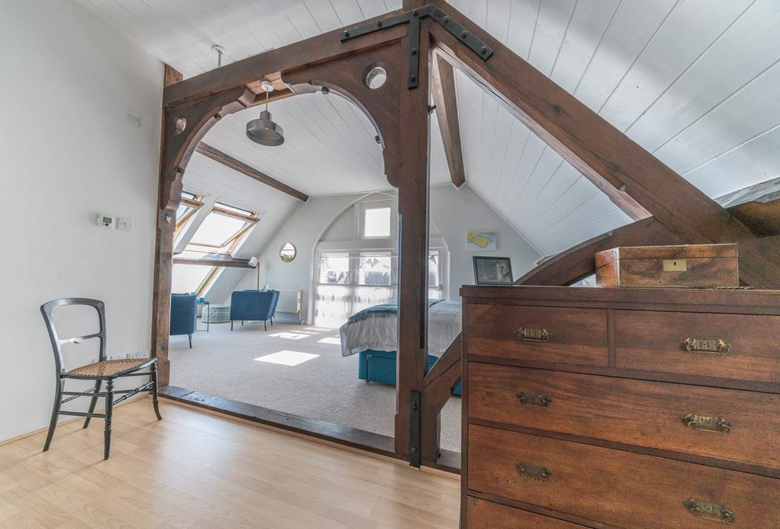 The main bedroom up on the second floor has a separate dressing area...