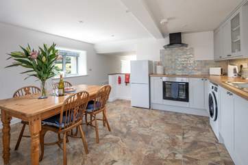 The kitchen is super spacious.