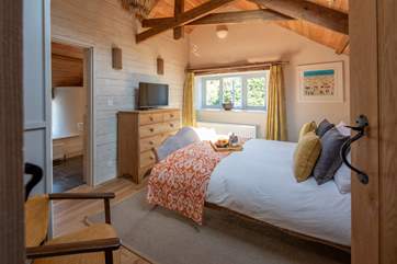 Bedroom 4, en suite and located on the first floor. This beautiful room is a great place to escape and find some peace and quiet.