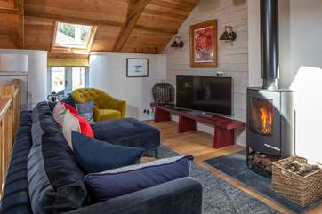 Snuggle up in front of the glowing wood-burner and enjoy a movie following a full day of adventure.