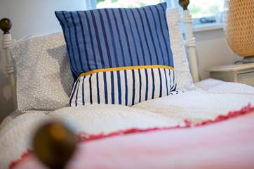 Stylish fabrics and colours throughout the barn.
