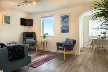 The contemporary space has lovely views over the estuary.