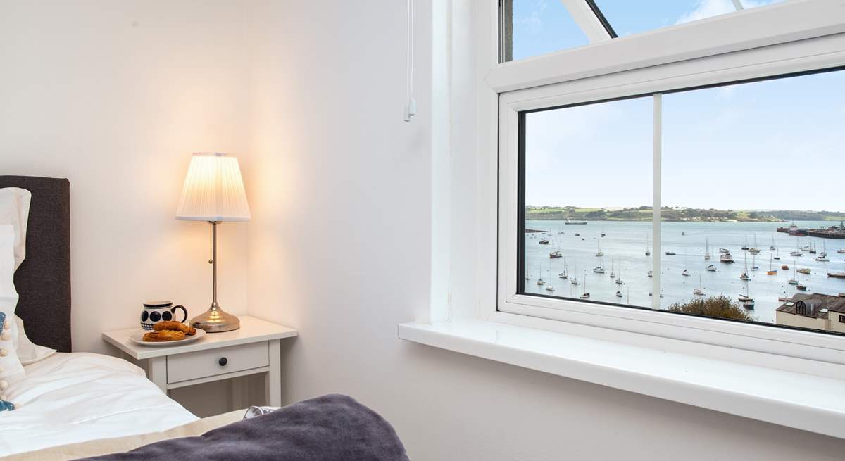 You might struggle to leave your bed with views like this (Bedroom 1). 