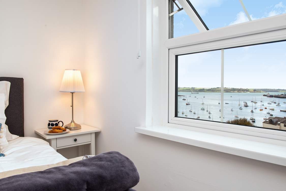 You might struggle to leave your bed with views like this (Bedroom 1).