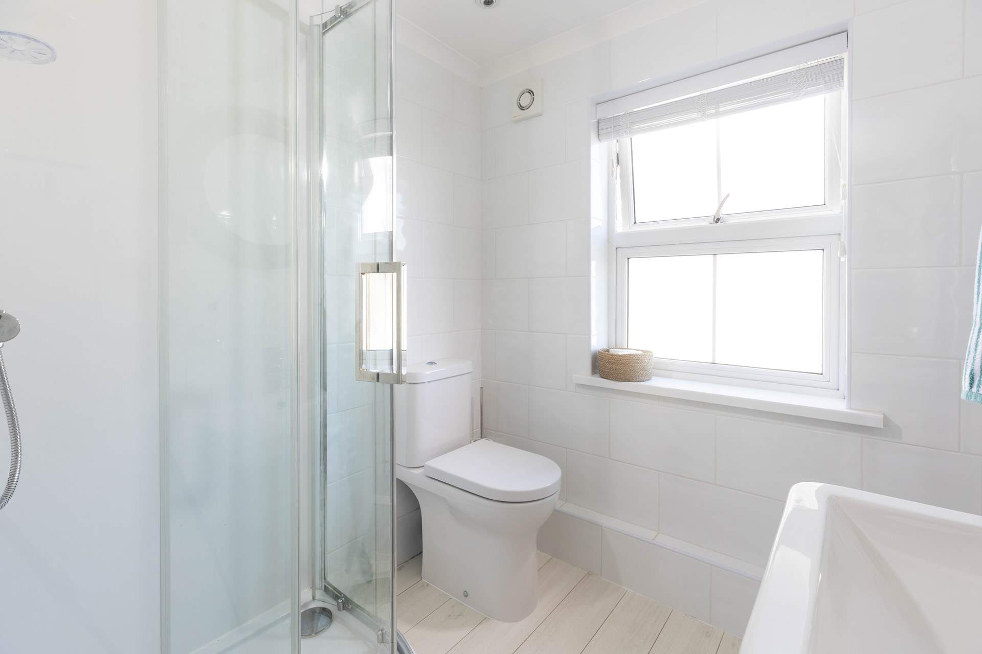 The shower room on the first floor. 