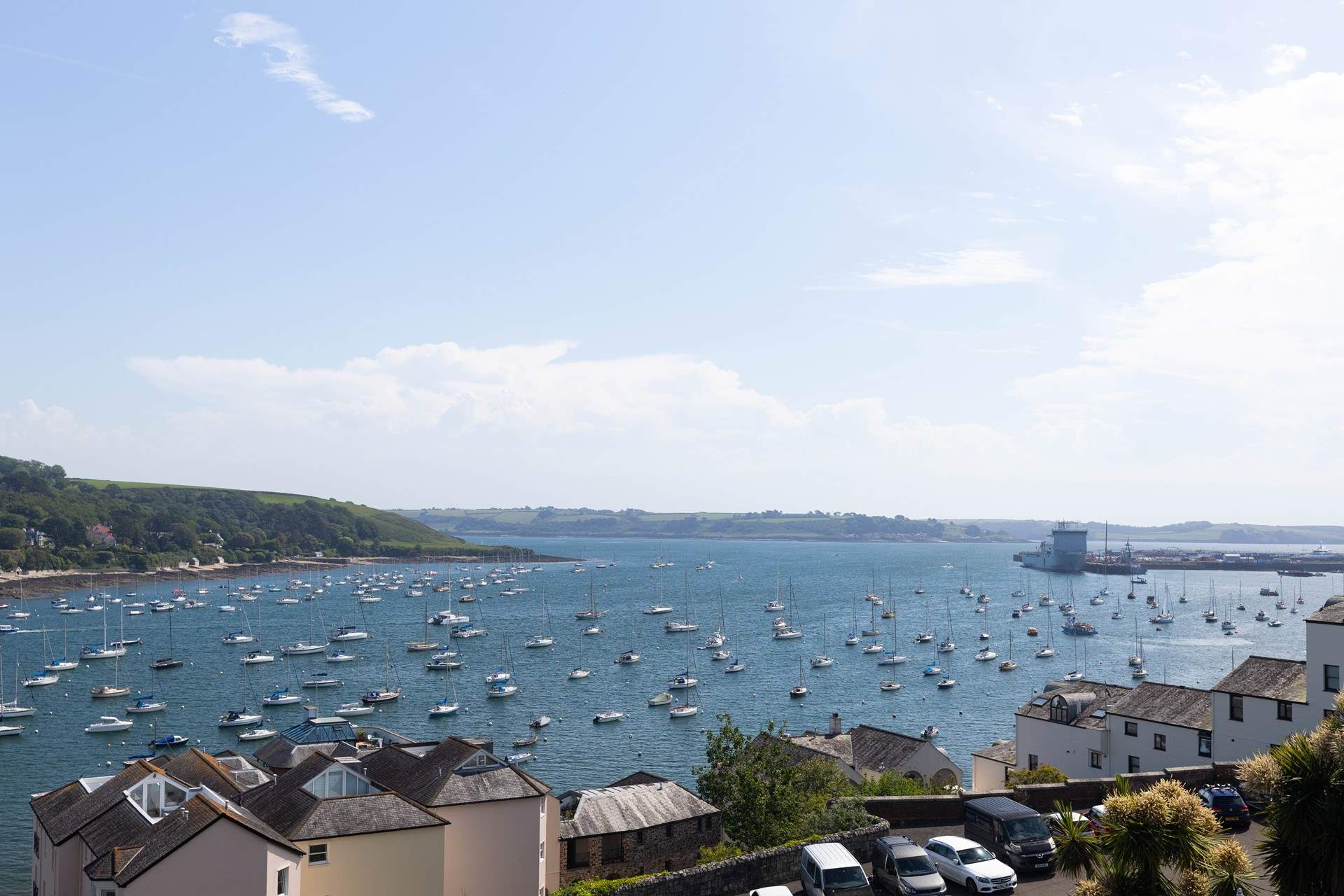 Jacketts Cottage has far reaching views over the sea. 