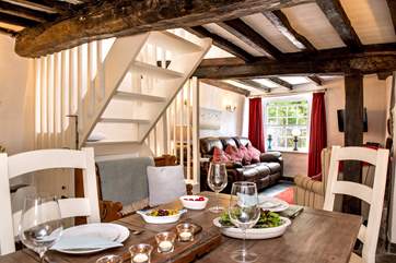 The cottage is full of charm and character.
