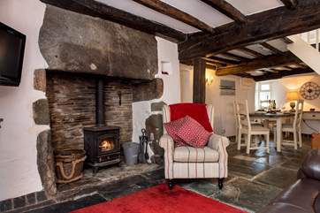 The toasty wood-burner makes this a perfect retreat whatever the weather.