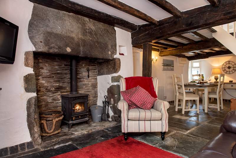 The toasty wood-burner makes this a perfect retreat whatever the weather.
