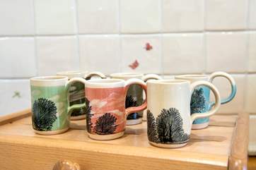 Enjoy some Cornish tea from a Boscastle Pottery mug - call into the pottery in the village to purchase some for your home, a lovely keepsake from your holiday to Cornwall.