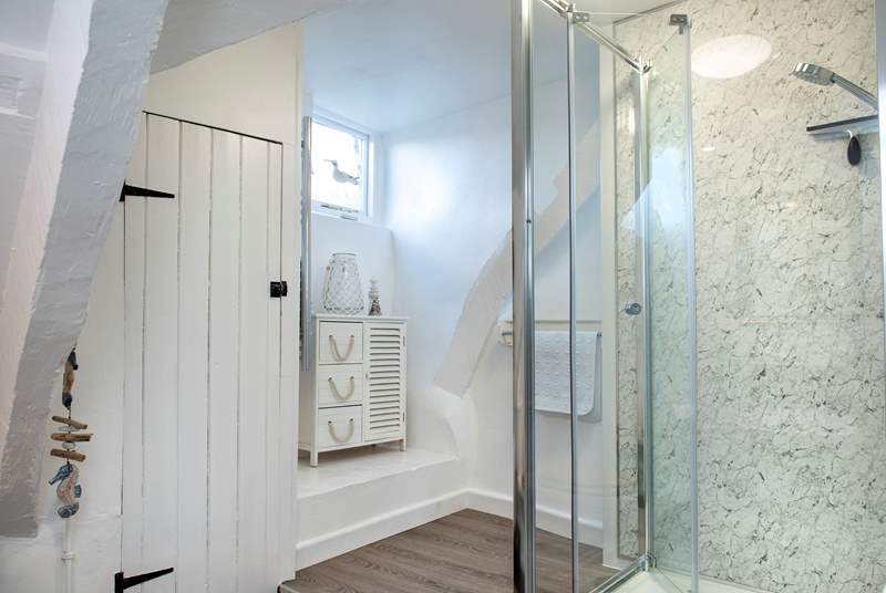 The stylish shower room on the first floor