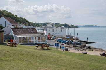 Enjoy breakfast, lunch or a delicious ice cream at The Water's Edge beach café.