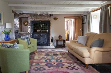 The dining-room itself houses a well-maintained Rayburn stove, which is perfect for keeping the room warm during winter and for preparing slow-roast feasts.